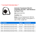 thumbnail image 2 of Automatic Transmission Filter Kit - Compatible with 2002 - 2005 Workhorse FasTrack FT1461 2003 2004, 2 of 2