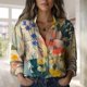 thumbnail image 2 of Blusa Domirica Business Shirts para mujer, talla grande, floral, XL, 2 of 2