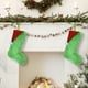 thumbnail image 4 of Stockings Christmas Fluorescent Green Candy Gift Bag Santa Hat Decoration, Fluorescent Green Stockings, Small Santa Hat, LED Lighted, Festive Holiday, Christmas Party Decor, Foldable Design,, 4 of 6