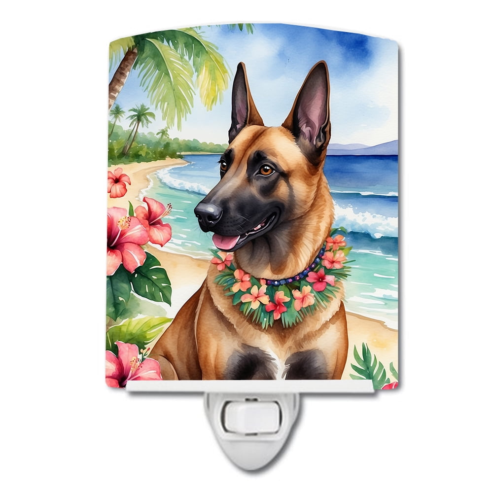 Foxhound Luau Ceramic Night Light 4 in x 6 in