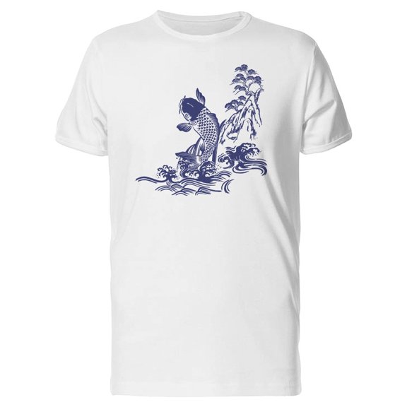 Hand Painting Of A Japanese Carp Tee Men's -Image by Shutterstock