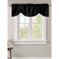 thumbnail image 2 of Fsddascl Black Tie Up Valance Curtains for Windows, Kitchen Curtains Window Treatments, Pure Black Short Window Shades Valances for Bedroom Bathroom Cafe 42"x18", 2 of 7