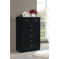 thumbnail image 4 of Hodedah 7 Drawer Dresser with Two Locks, Black, 4 of 7