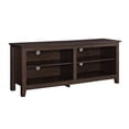 thumbnail image 1 of 58" Simple Wood TV Stand Media Storage Console - Traditional Brown, 1 of 4