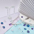 thumbnail image 4 of 1box 48Pcs 16 Styles Mix Shapes Loose Beads Crystal Pendant Leaf Teardrop Butterfly Snowflake Star Heart Hamsa Hand AB Crystal Beads for Necklace Earrings Bracelet Jewelry Making, 4 of 7
