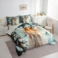 thumbnail image 3 of Feelyou Dreamy Western Angel Bedding Comforter Set 7pcs, Festival Christmas Queen Bedding Sets, Teens Boys Girls Kids Reversible Queen Sheet Sets, Luxury Bedroom Decor, 3 of 7