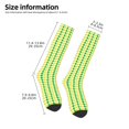 thumbnail image 2 of Rateoe yellow and green houndstooth Pattern Women’s Knee High Crew Socks,Trouser Socks, – Comfortable, Breathable, Moisture-Wicking and Soft, 2 of 6