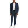 BOSS Hugo Boss mens Wool Suit with Flat Front Pant, 46R, Blue