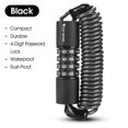 thumbnail image 1 of Bicycle Safety Lock Bike Helmets AntiTheft Elasticity Locks 4 Digits Combination Password Road Bike Steel Cable Lock Portable Cycle Lock, 1 of 4