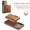 thumbnail image 6 of Wallet Case Compatible with Samsung Galaxy S24 Plus, [Support MagSafe Wireless Charging] Flip Magnetic PU Leather Wallet Phone Cover with Detachable Card Holder for Samsung Galaxy S24 Plus, Brown, 6 of 14