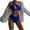 Blue, variant on Fesfesfes Ladies Bikini Set Women Solid Color Swimsuit Sexy One Shoulder Hollow Out Bathing Suit Beachwear Pool Party Swimsuit Gifts for Her Sale