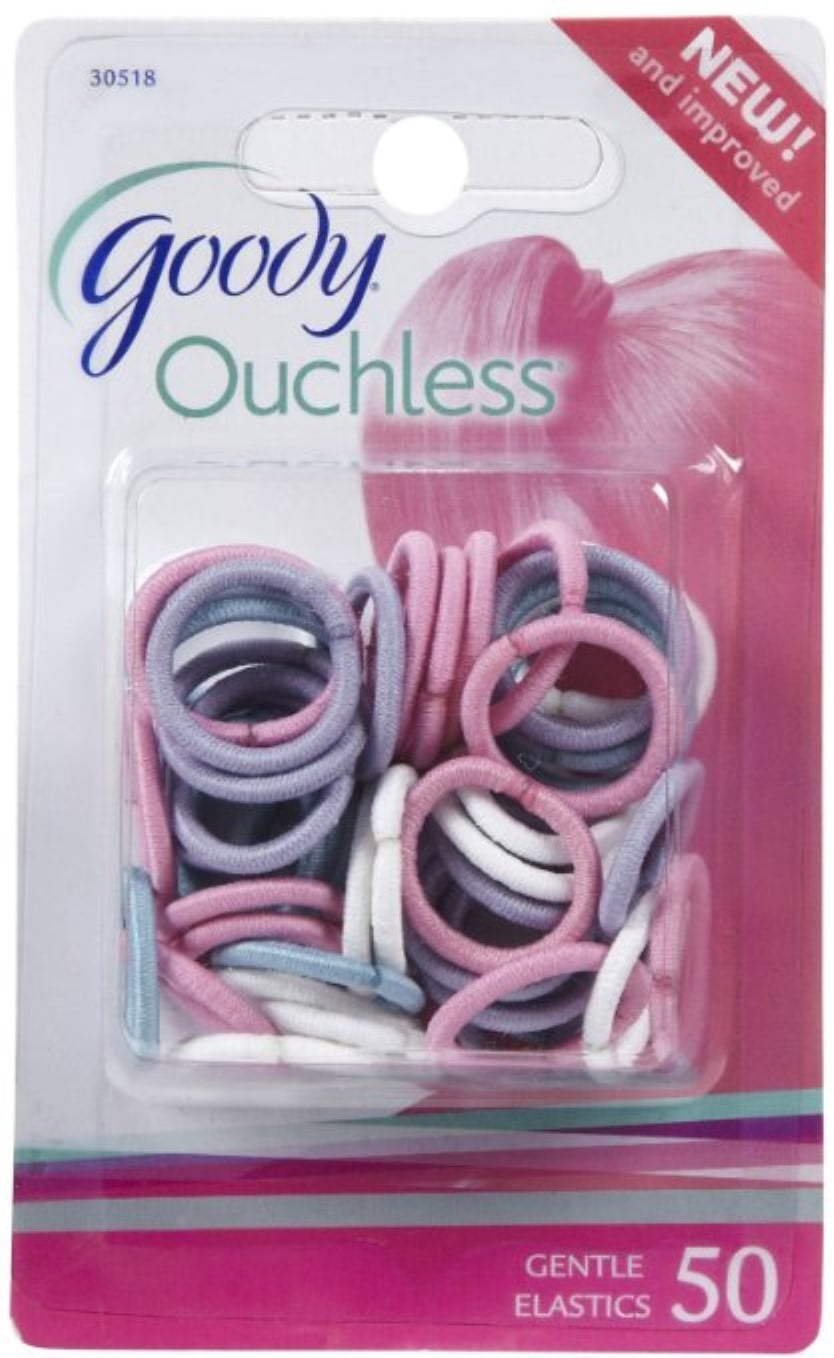 Goody Ouchless Braided Mini Elastics, Assorted 50 ea (Pack of 2