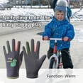 thumbnail image 3 of CSChome Windproof Gloves Kids Cycling Water-Resistant Cartoon Print Outdoor Thermal Mittens Fleece Lining Winter Warm, 3 of 7