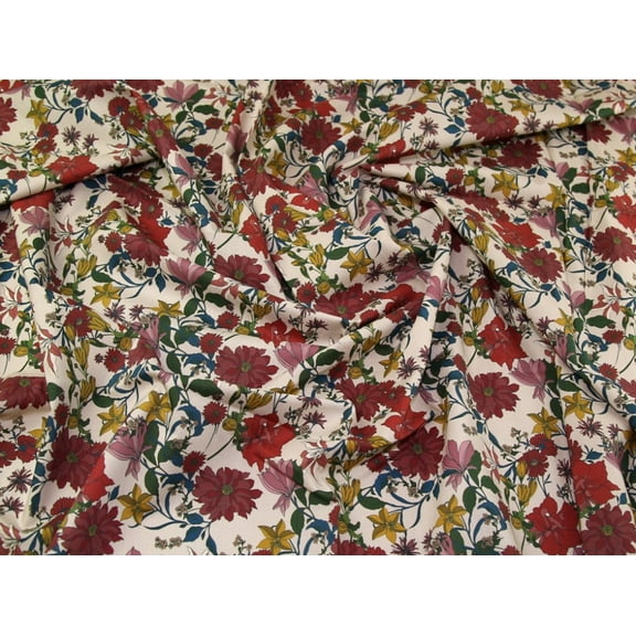 Lady McElroy Marlie Cotton Lawn Fabric Ecru - per yard