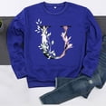 thumbnail image 4 of Pompotops Hiver Femmes Décontracté Manches Longues Hauts Dames Imprimé Chandail en Molleton Blouse Tee Chandail Liquidation, 4 of 4