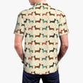 thumbnail image 5 of Xecao Dachshund Dog for Mens' Casual Short Sleeve Button-Down Polo Shirts for a Classic Golf Look, 5 of 9