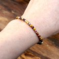 thumbnail image 2 of Mookaite 3mm Rondelle Shape Faceted Cut Beads 7 inch Adjustable Silver Plated Clasp Bracelet for men, women, unisex. Link Chain Stacking Bracelet.|LINK_04642, 2 of 6