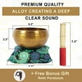 thumbnail image 3 of IBA Indianbeautifulart Tibetan Singing Bowl Musical Instrument For Meditation W/ Stick & Cushion Handcrafted In Nepal Bowl For Relaxation, Yoga & Spiritual Healing, 3 of 7