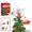 Red, variant on XEAZON Christmas Tree Top Rotating Decoration, Christmas Tree Topper Decorations with LED Star Light, Santa Sleigh and Cable Car, Rotating Tree Top Decoration with Music for Xmas Party Holiday Decor
