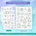 thumbnail image 2 of 4 Sheets Christmas Pattern Water Soluble Hand Sewing Stabilizers for Fabric Embroidery Stitch Practice Embroidery Stickers Wash Away Stabilizers for Embroidery Beginners Lovers, 2 of 7