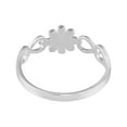 thumbnail image 3 of AeraVida Romantic Daisy Linked with Hearts Sterling Silver Band Ring-8, 3 of 5