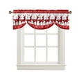 thumbnail image 3 of Christmas Reindeer Snowflake Window Curtain Living Room Kitchen Cabinet Tie-up Valance Curtain Rod Pocket Valance, 3 of 6