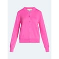 thumbnail image 5 of Free Assembly Women's Classic Cardigan Sweater with Long Sleeves, Lightweight, Sizes XS-4X, 5 of 5