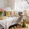 thumbnail image 7 of Under $5 Easter Embroidered Throw Pillow Covers 20 x 12" Easter Decorative Pillow Cases Easter Bunny Decorations Rabbit Pattern Sofa Couch Cushions for Happy Easter Spring Decor, 7 of 7