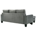 thumbnail image 6 of Glory Furniture Jessica Velvet Sofa Chaise in Gray, 6 of 6