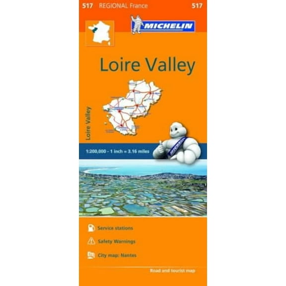 Michelin Regional Maps: France : Loire Valley Map 517 - Folded Map