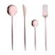 thumbnail image 3 of Juego de cubiertos de cocina de 4 piezas, vajilla multifuncional, utensilios para servir carne Oro rosa, 3 of 9