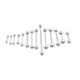 thumbnail image 4 of VIVIDELLE 10pcs Longer Straight Barbell Tongue bar Ear Bone Screw Rod Ear Piercing Jewelry-1.2*10*3mm, 4 of 4