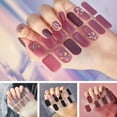 thumbnail image 2 of Gel Nail Stickers Full Nail Wraps Semi Cured Gel Nail Polish Strips Glitter HO T H9W7, 2 of 9