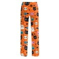 thumbnail image 7 of Zydvens Women Halloween Pajama Pants Wide Leg Lounge Wear with Pockets Soft Elastic Waist Drawstring Sleepwear Bottoms Plaid Pumpkin Fall Harvest Costume Cosplay Gift S-3XL, 7 of 7