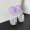 thumbnail image 2 of UngA Sandals for Girls Sandals for Soft Rubber Flats Summer Baby Flower Girl Shoes（Purple,10.5), 2 of 4