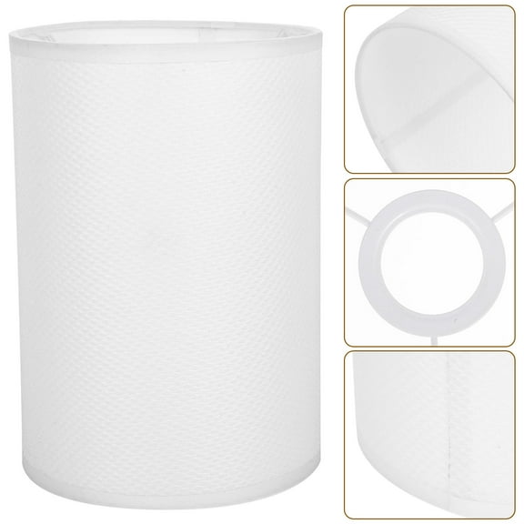 Clispeed Drum Table Lamp Shades Fabric White Minimalist Soft Light 1Set