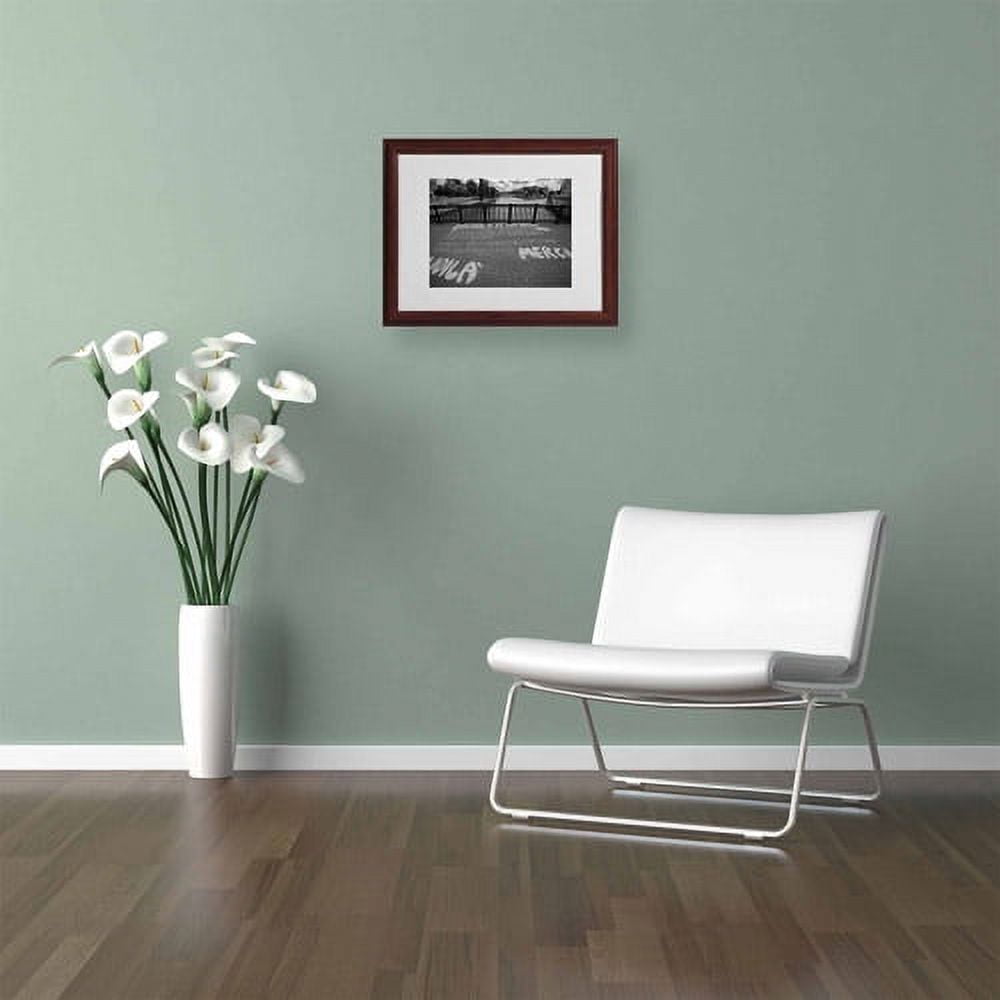 Trademark Fine Art "Paris Bonjour Merci" by Yale Gurney, Wood Frame