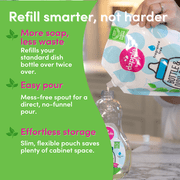 Dapple Baby Bottle and Dish Soap Refill for Baby Products, Fragrance Free, 33.8 fl oz