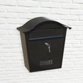 thumbnail image 3 of Buzón de correo, buzón de gran capacidad de hierro, decoración montada en la pared, buzón de correos para el hogar, oficina, porche, puerta delantera, Negro, 3 of 8
