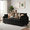 Black, variant on Noelse 75” Cloud Loveseat with Comfy Double Layer Upholstered Cushion, 2 Seater Modern Overstuffed Love seat Couch with Removable and Washable Corduroy Fabric for Living Room or Small Places, Black