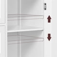 thumbnail image 6 of Yaheetech Wooden Cabinet Storage Unit with 4 Drawers & Cupboard for Bathroom, White, 6 of 7