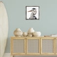 thumbnail image 4 of Stupell Industries Transitional Stoic Heron Looking Left Gray Floating Frame Canvas Art, 18 x 18, by RB, 4 of 8