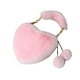 thumbnail image 1 of Bolso de mano de piel sintética con asa superior, suave, informal, con forma de corazón, para mujer Rosa claro, 1 of 5