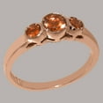 thumbnail image 3 of LBG British Made Solid 14k Rose Gold ring with Natural Citrine Womens Engagement Ring - 33 size options - Size 9.75, 3 of 7