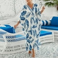 thumbnail image 2 of WTOBBY Women's Beach Cover-Up Swimsuit Bikini Outerwear Flowy Long Sleeve Dress Swimsuit Cape Jacket for Summer Poolside Resort Wear,Sky Blue One Size, 2 of 5