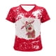 thumbnail image 3 of Tops Para Hombre Y Para Mujer Tops Con Estampado de Navidad Camisetas de Manga Corta Con Cuello en V de Alce Sueltas Casuales Odeerbi ODB182326, 3 of 6