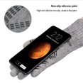 thumbnail image 3 of Cateissary Guantes completos tejidos para bicicletas para hombre y mujer, guantes cálidos para pantalla táctil, antideslizantes, de silicona, térmicos, Suministros térmicos Negro Cateissary HA070838-02, 3 of 6