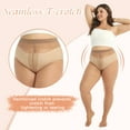 thumbnail image 3 of Yilanmy 2 Pairs Plus Size Pantyhose for Women 20D Sheer High Waist Tights, 3 of 7