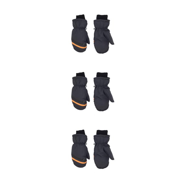 Wosthever 3 pares de manoplas para niños a prueba de agua con gancho para niños Impresión fácil de combinar Diseño grueso Actividades al Type4 NO4
