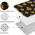 thumbnail image 5 of Black Sunflower Green Leaf Pattern Bathroom Rugs Sets 3 Piece,Toilet Cover Set,Absorbent Non Slip Bathroom Mats Sets with U-Shaped Contour Rug Toilet Rug Set, 5 of 5